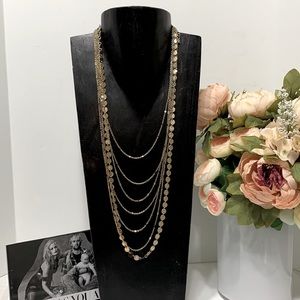 Gold tone chain necklace